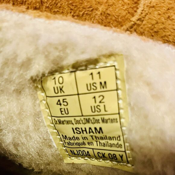 Dr Martens Isham Faux Shearling Suede Slingback Mule M 11 L 12 Pecan Brown Hairy - Picture 6 of 9